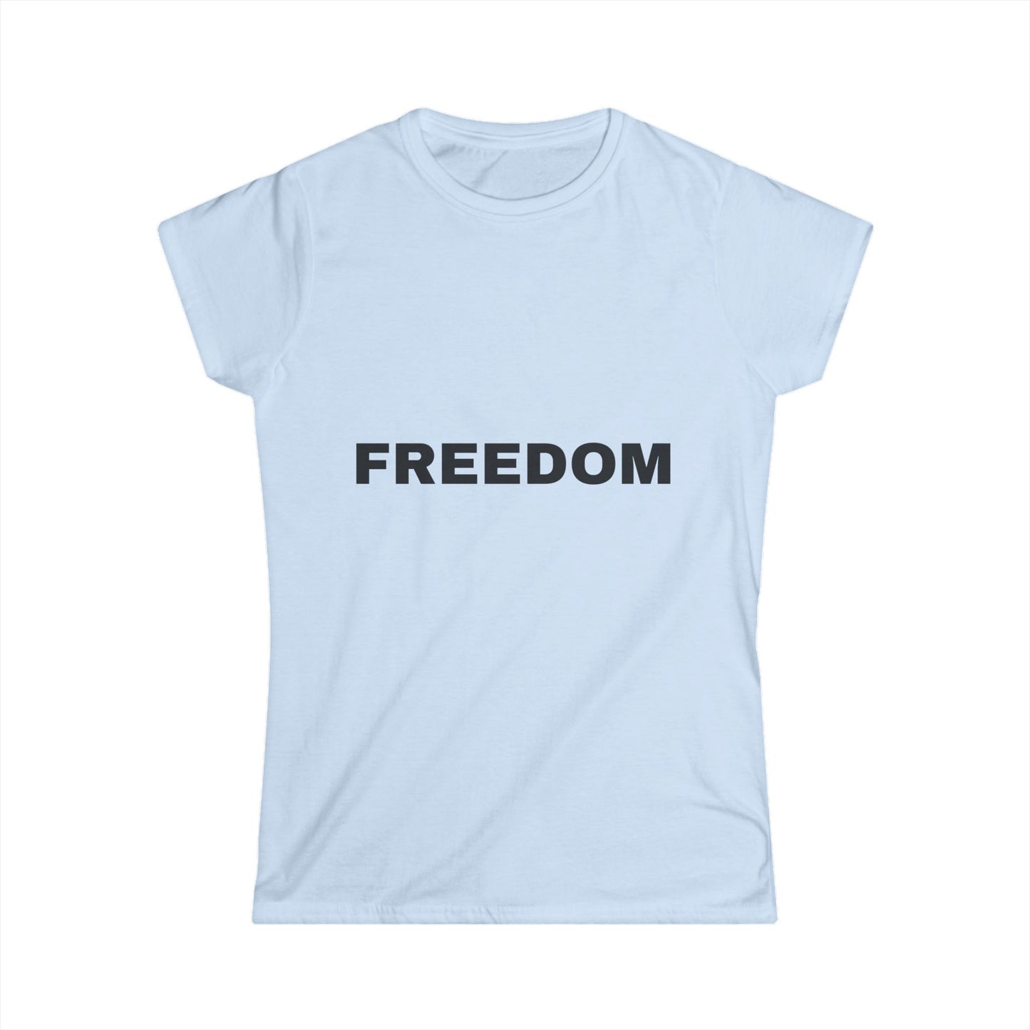 Freedom Women's Softstyle Tee, Vintage Graphic Shirt, Casual Fashion, Gift for Her, Empowerment Apparel, Everyday Wear
