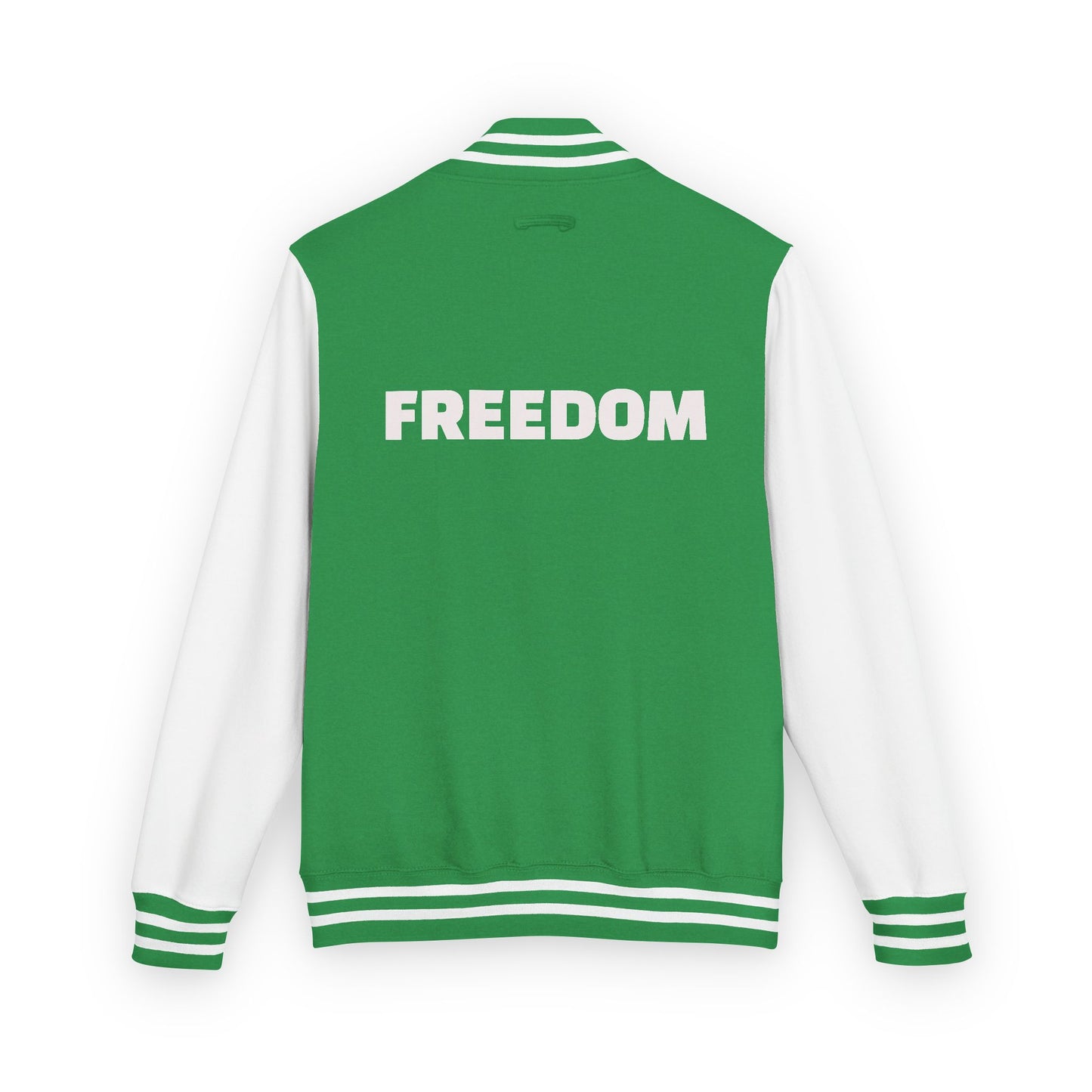 Unisex Heavyweight Letterman Jacket, Freedom Spirit Jacket, Casual Outerwear, Sporty College Style, Gift for Graduates, Trendy [...]