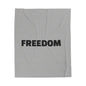 Cozy Freedom Velveteen Plush Blanket - Soft Throw, Minimalist Home Decor, Perfect for Gifts, Relaxation, and Cozy Nights