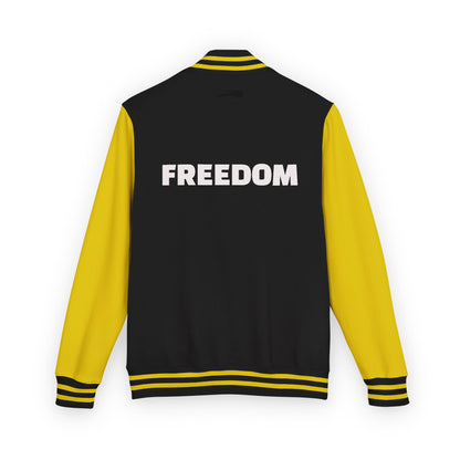 Unisex Heavyweight Letterman Jacket, Freedom Spirit Jacket, Casual Outerwear, Sporty College Style, Gift for Graduates, Trendy [...]