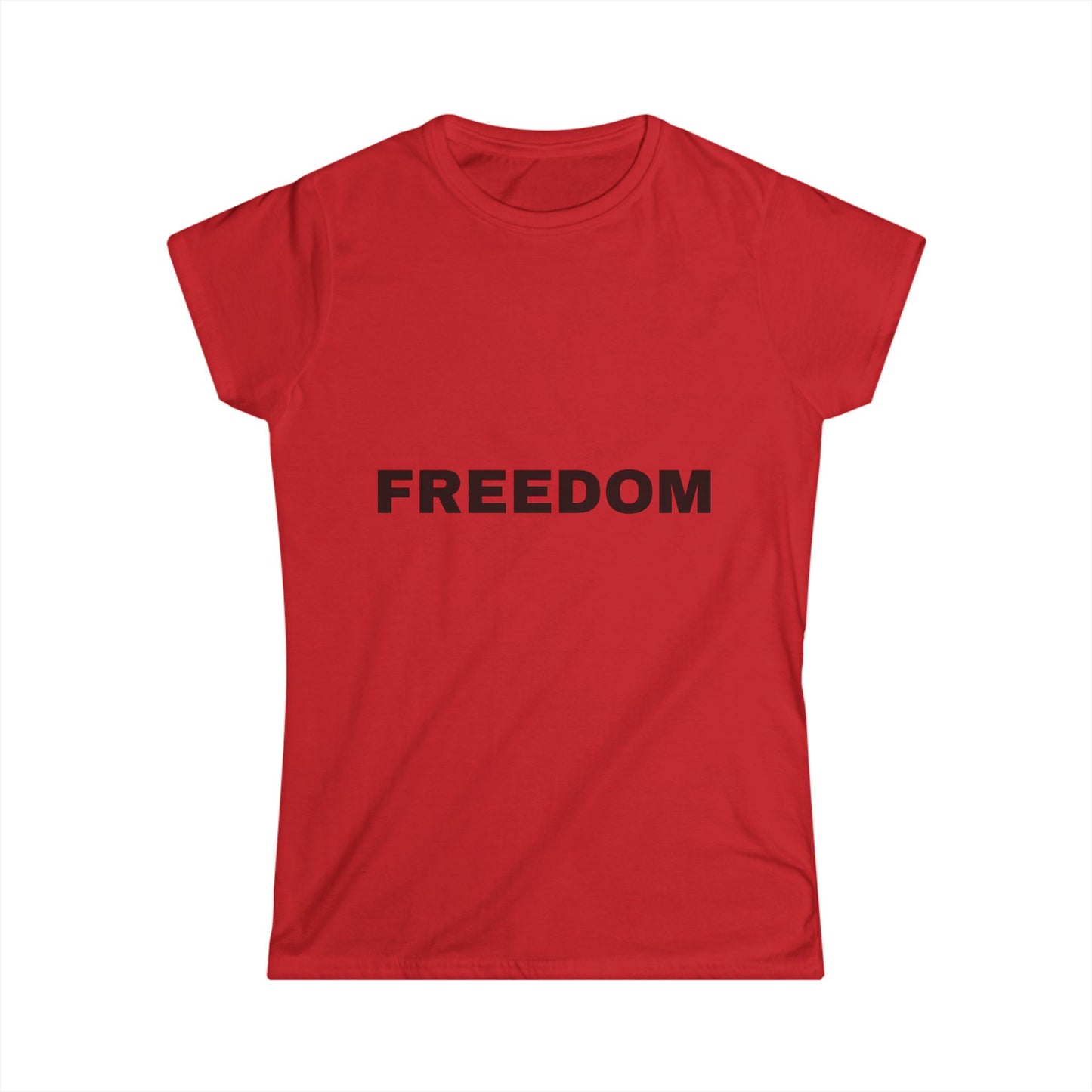 Freedom Women's Softstyle Tee, Vintage Graphic Shirt, Casual Fashion, Gift for Her, Empowerment Apparel, Everyday Wear