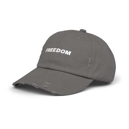 Freedom Distressed Cap - Casual Hat for Outdoor Adventures, Gifts for Friends, Festivals, Everyday Wear, Birthdays