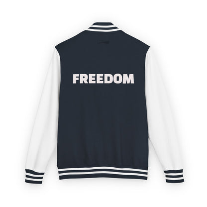Unisex Heavyweight Letterman Jacket, Freedom Spirit Jacket, Casual Outerwear, Sporty College Style, Gift for Graduates, Trendy [...]