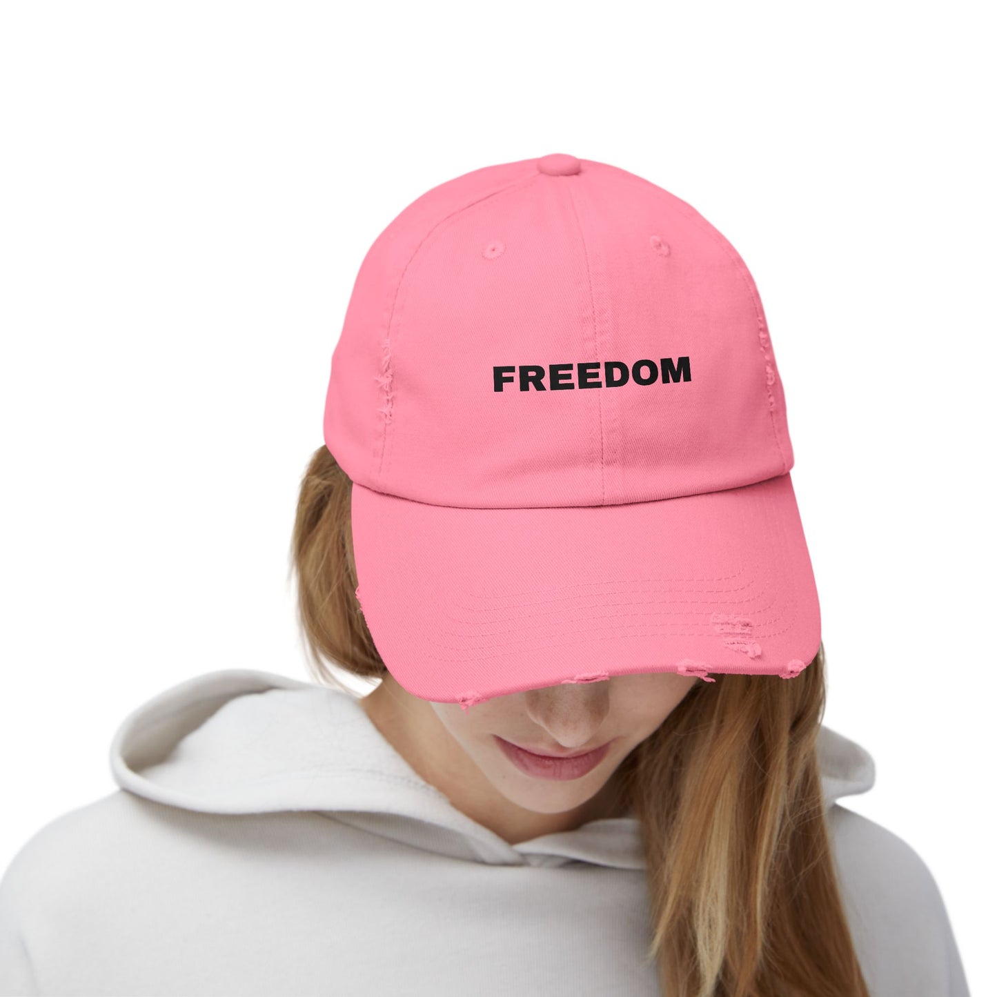 Freedom Distressed Cap - Casual Hat for Outdoor Adventures, Gifts for Friends, Festivals, Everyday Wear, Birthdays
