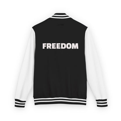 Unisex Heavyweight Letterman Jacket, Freedom Spirit Jacket, Casual Outerwear, Sporty College Style, Gift for Graduates, Trendy [...]