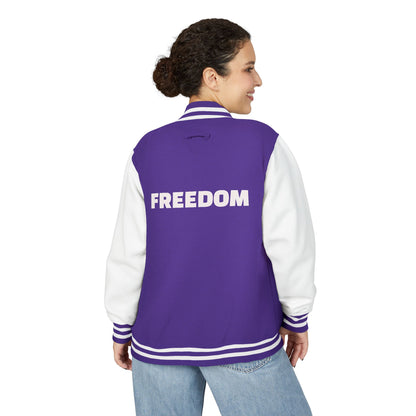 Unisex Heavyweight Letterman Jacket, Freedom Spirit Jacket, Casual Outerwear, Sporty College Style, Gift for Graduates, Trendy [...]