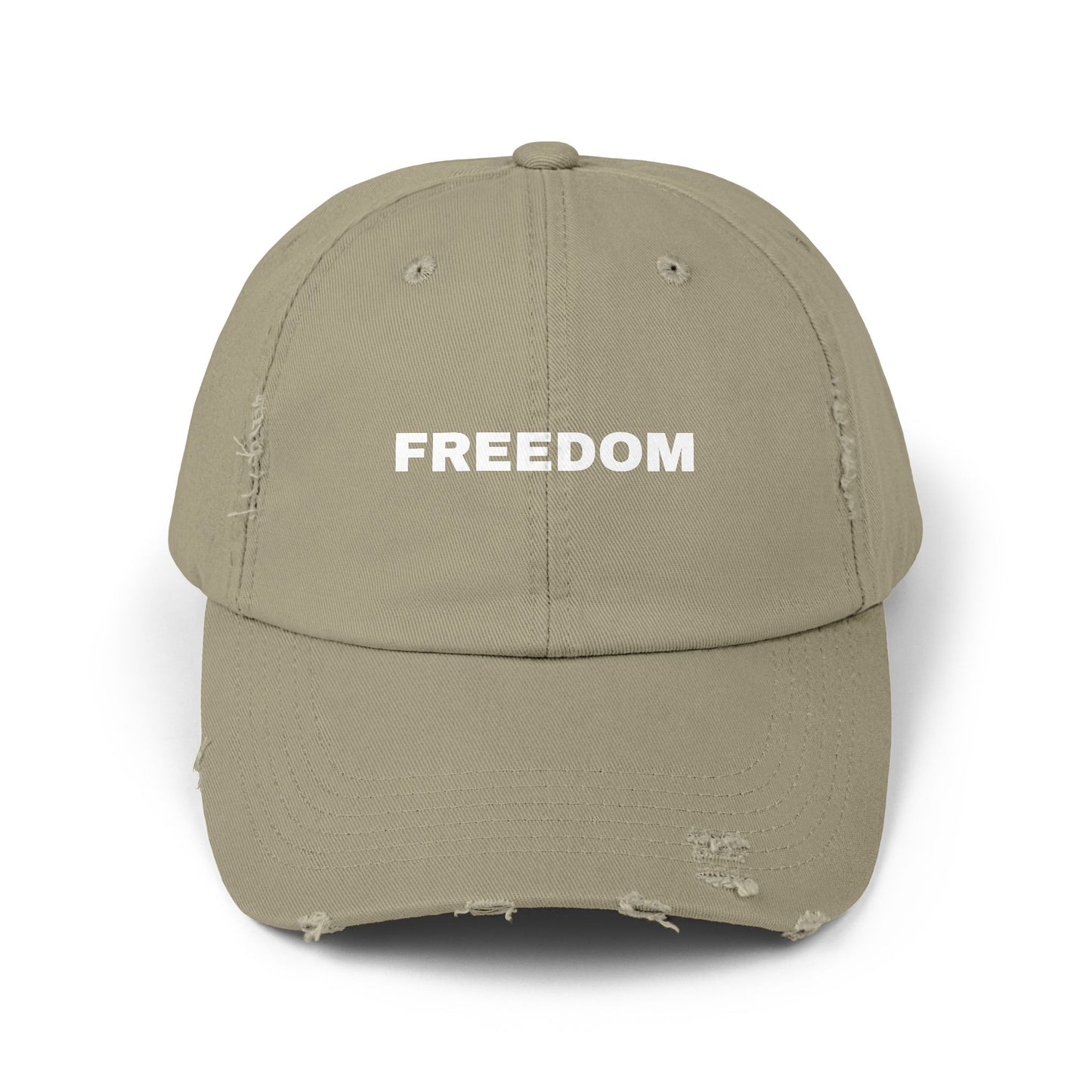 Freedom Distressed Cap - Casual Hat for Outdoor Adventures, Gifts for Friends, Festivals, Everyday Wear, Birthdays