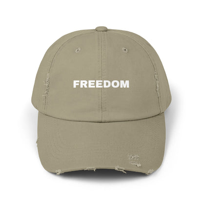 Freedom Distressed Cap - Casual Hat for Outdoor Adventures, Gifts for Friends, Festivals, Everyday Wear, Birthdays