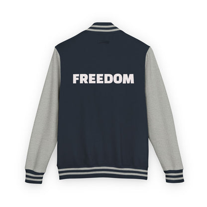 Unisex Heavyweight Letterman Jacket, Freedom Spirit Jacket, Casual Outerwear, Sporty College Style, Gift for Graduates, Trendy [...]