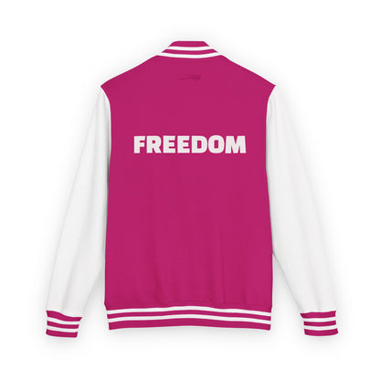Unisex Heavyweight Letterman Jacket, Freedom Spirit Jacket, Casual Outerwear, Sporty College Style, Gift for Graduates, Trendy [...]