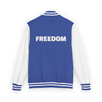 Unisex Heavyweight Letterman Jacket, Freedom Spirit Jacket, Casual Outerwear, Sporty College Style, Gift for Graduates, Trendy [...]