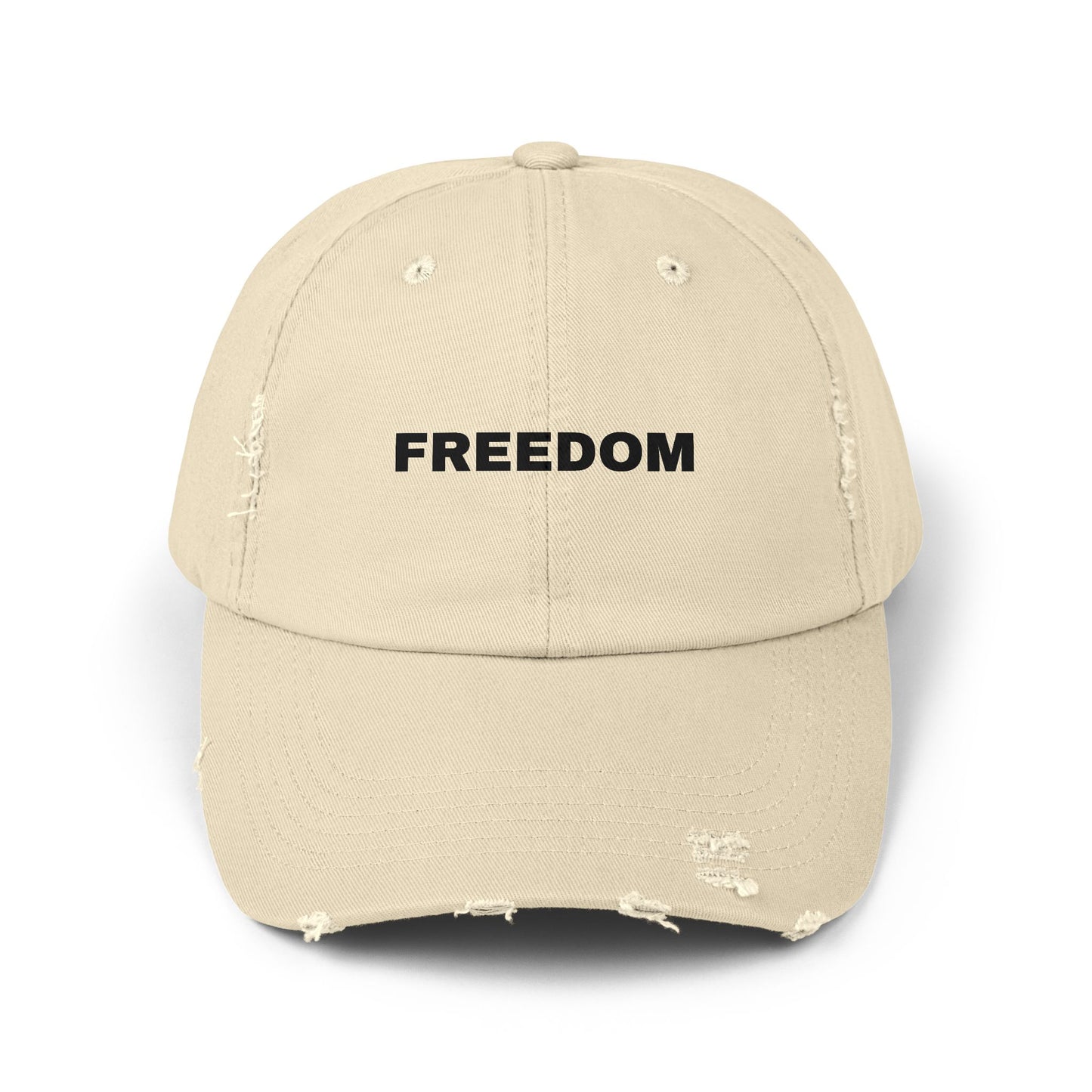 Freedom Distressed Cap - Casual Hat for Outdoor Adventures, Gifts for Friends, Festivals, Everyday Wear, Birthdays