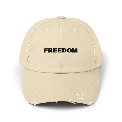 Freedom Distressed Cap - Casual Hat for Outdoor Adventures, Gifts for Friends, Festivals, Everyday Wear, Birthdays