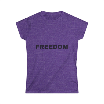 Freedom Women's Softstyle Tee, Vintage Graphic Shirt, Casual Fashion, Gift for Her, Empowerment Apparel, Everyday Wear