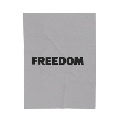 Cozy Freedom Velveteen Plush Blanket - Soft Throw, Minimalist Home Decor, Perfect for Gifts, Relaxation, and Cozy Nights
