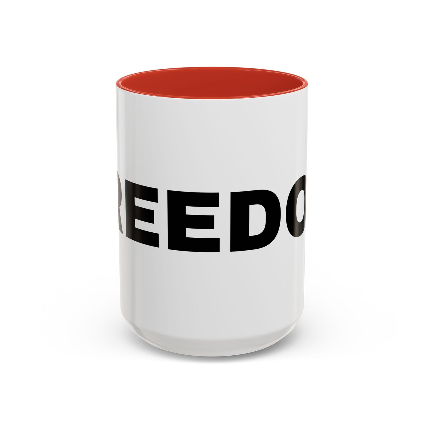 Freedom Accent Coffee Mug - Motivational Gift, Inspirational Cup, Office Mug, Custom Drinkware, Coffee Lover's Gift