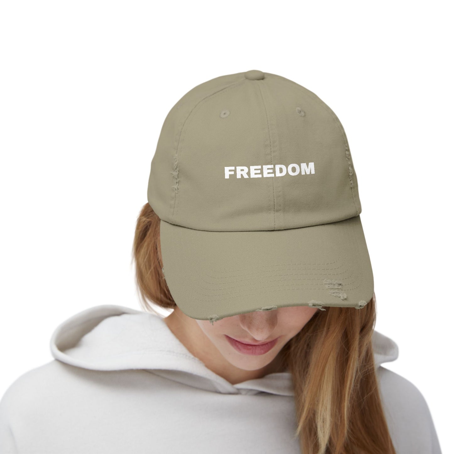Freedom Distressed Cap - Casual Hat for Outdoor Adventures, Gifts for Friends, Festivals, Everyday Wear, Birthdays