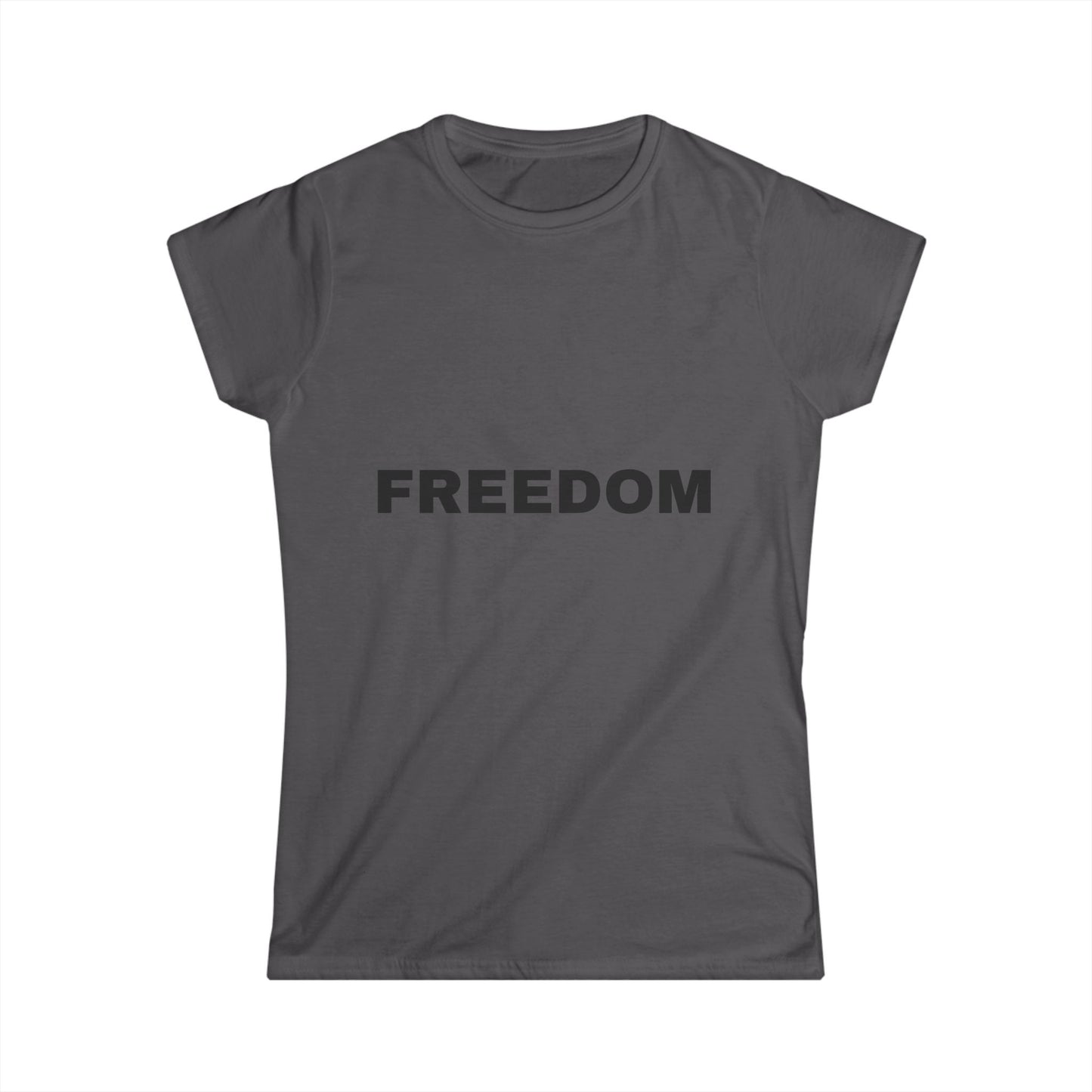Freedom Women's Softstyle Tee, Vintage Graphic Shirt, Casual Fashion, Gift for Her, Empowerment Apparel, Everyday Wear