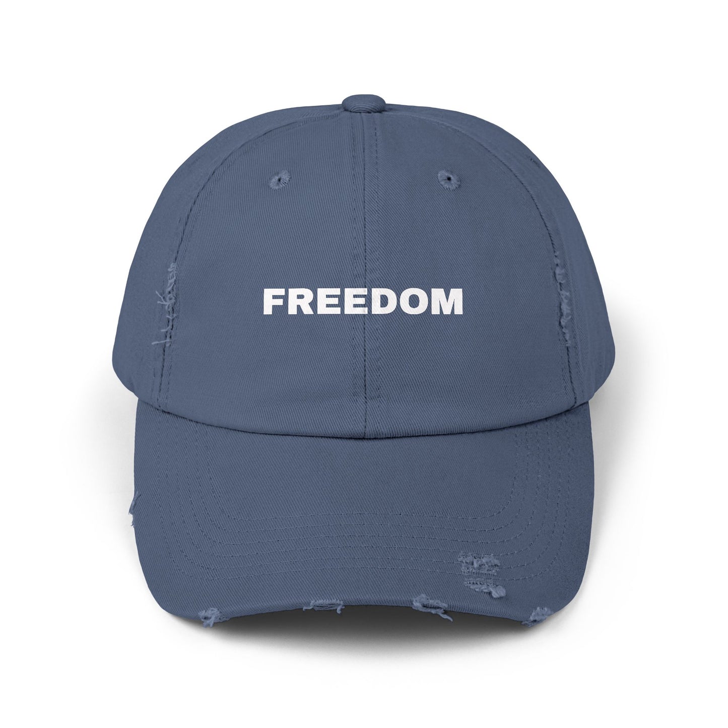 Freedom Distressed Cap - Casual Hat for Outdoor Adventures, Gifts for Friends, Festivals, Everyday Wear, Birthdays