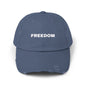Freedom Distressed Cap - Casual Hat for Outdoor Adventures, Gifts for Friends, Festivals, Everyday Wear, Birthdays