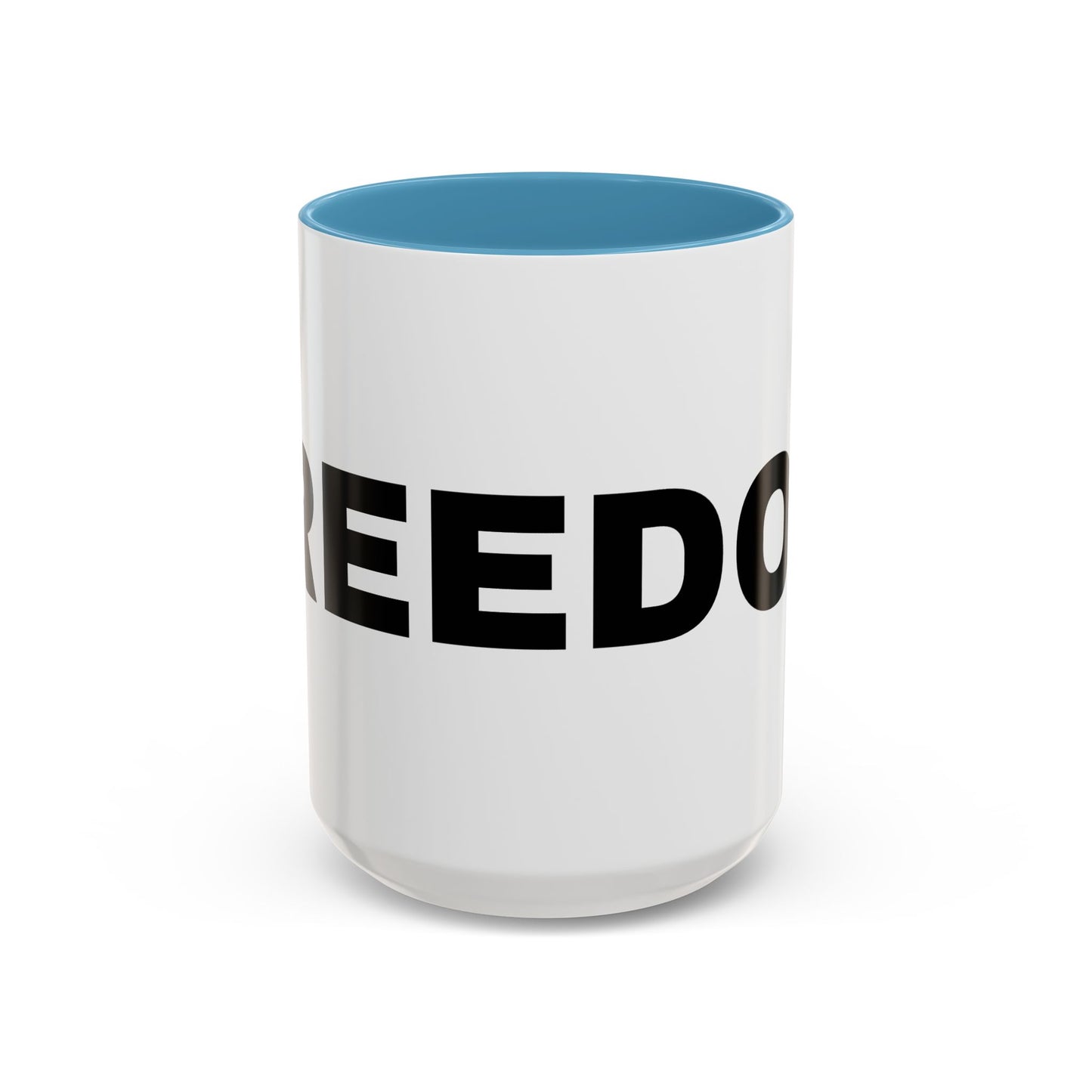 Freedom Accent Coffee Mug - Motivational Gift, Inspirational Cup, Office Mug, Custom Drinkware, Coffee Lover's Gift