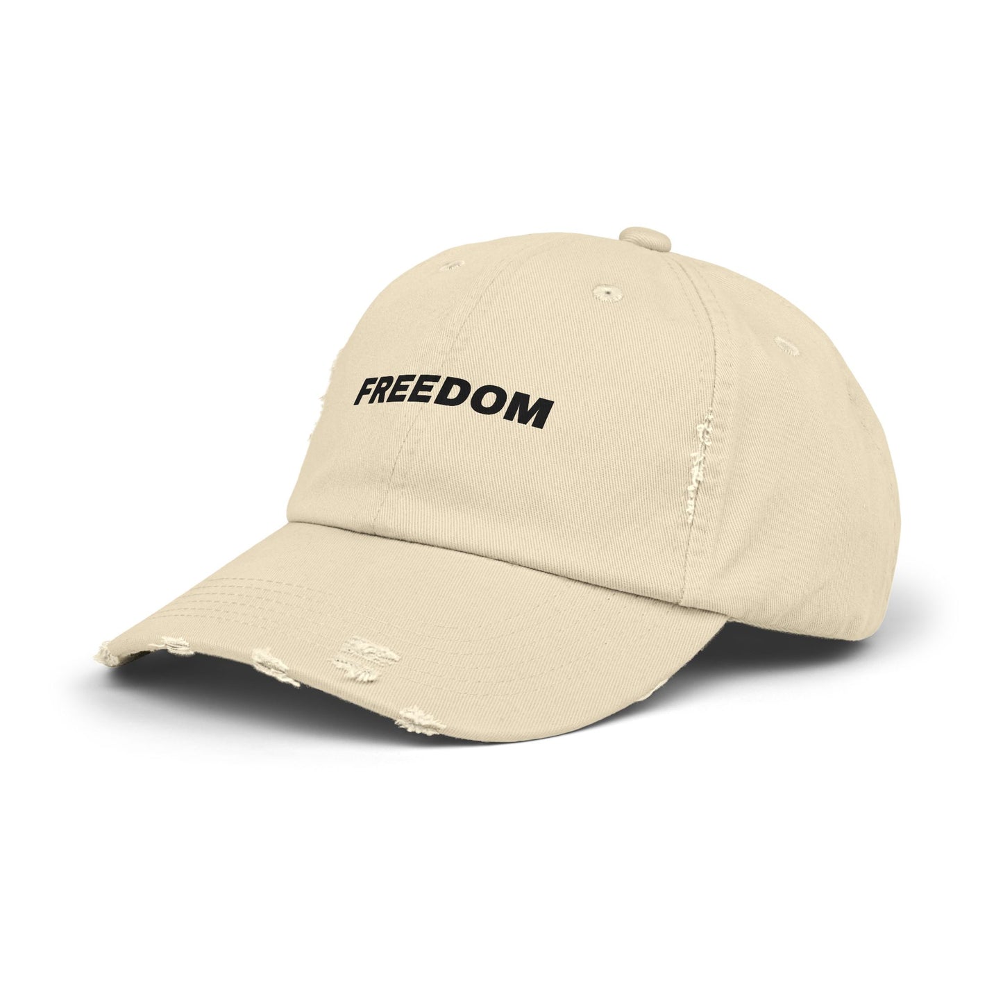 Freedom Distressed Cap - Casual Hat for Outdoor Adventures, Gifts for Friends, Festivals, Everyday Wear, Birthdays