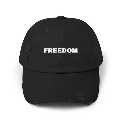 Freedom Distressed Cap - Casual Hat for Outdoor Adventures, Gifts for Friends, Festivals, Everyday Wear, Birthdays