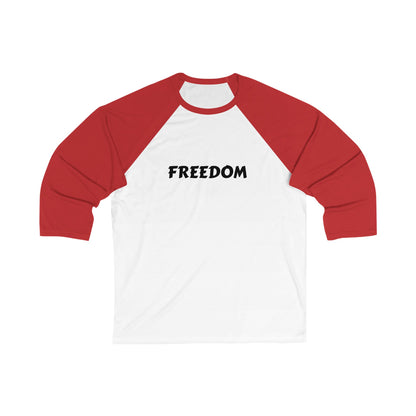 Unisex Baseball Tee - Freedom & Custom Name Shirt, Personalized Gift, Sports Team Apparel, Casual Wear, Summer Outing
