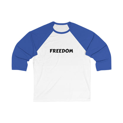 Unisex Baseball Tee - Freedom & Custom Name Shirt, Personalized Gift, Sports Team Apparel, Casual Wear, Summer Outing