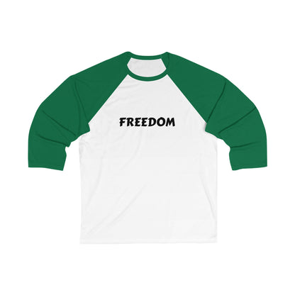 Unisex Baseball Tee - Freedom & Custom Name Shirt, Personalized Gift, Sports Team Apparel, Casual Wear, Summer Outing