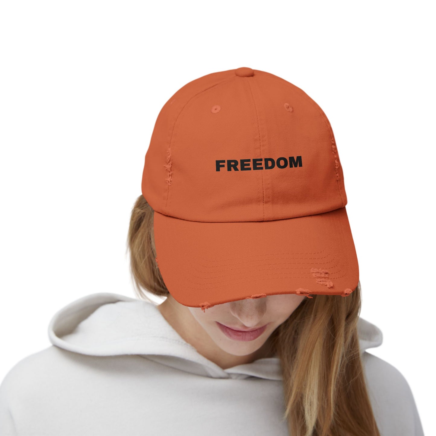 Freedom Distressed Cap - Casual Hat for Outdoor Adventures, Gifts for Friends, Festivals, Everyday Wear, Birthdays