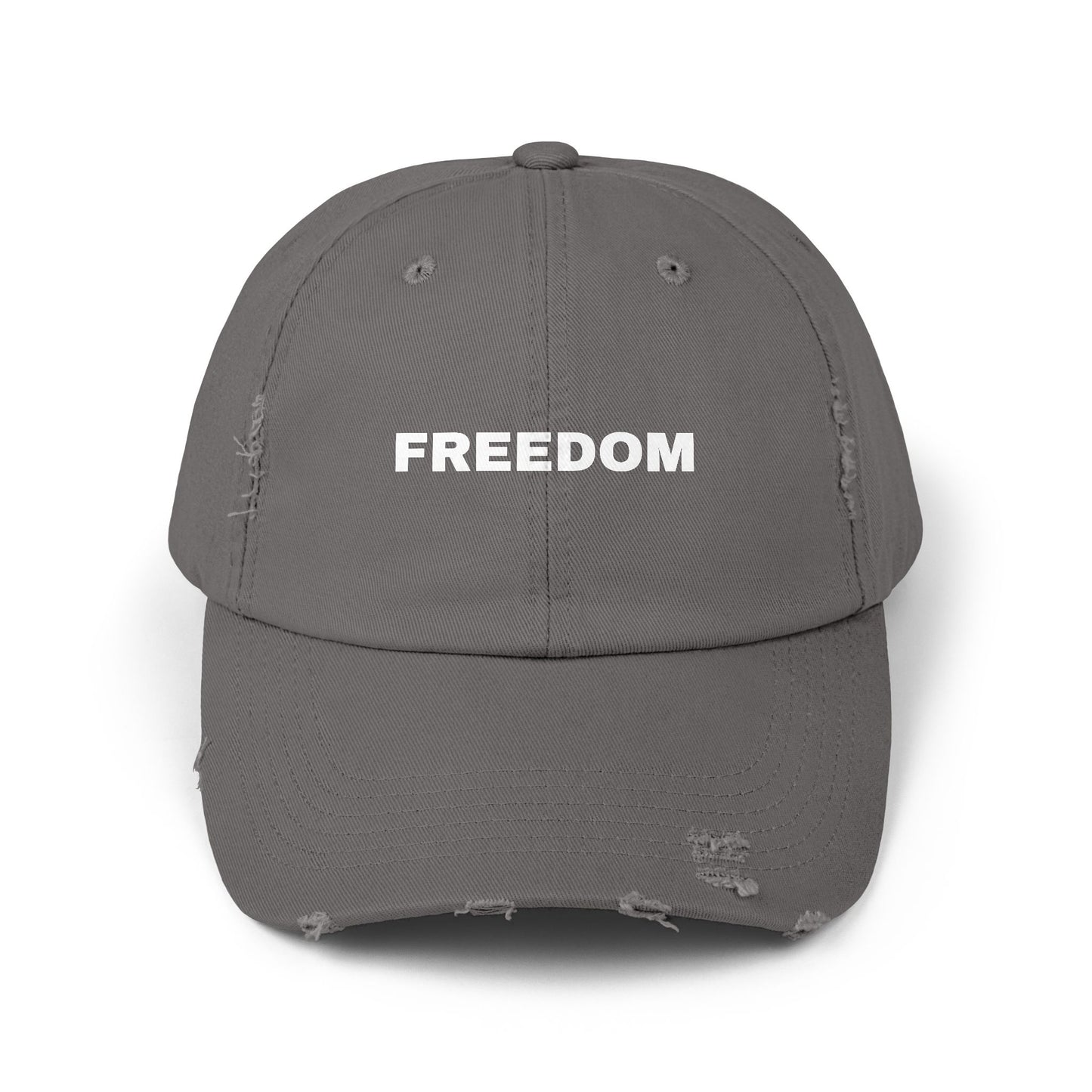 Freedom Distressed Cap - Casual Hat for Outdoor Adventures, Gifts for Friends, Festivals, Everyday Wear, Birthdays