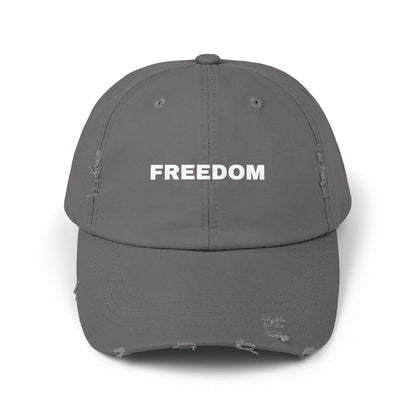 Freedom Distressed Cap - Casual Hat for Outdoor Adventures, Gifts for Friends, Festivals, Everyday Wear, Birthdays