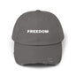 Freedom Distressed Cap - Casual Hat for Outdoor Adventures, Gifts for Friends, Festivals, Everyday Wear, Birthdays