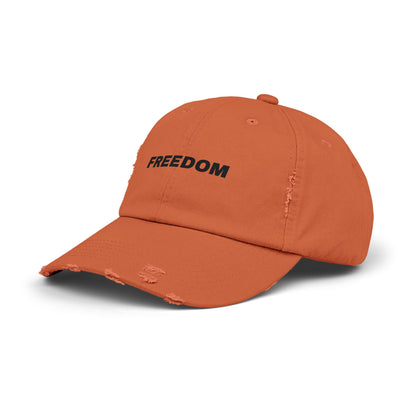 Freedom Distressed Cap - Casual Hat for Outdoor Adventures, Gifts for Friends, Festivals, Everyday Wear, Birthdays