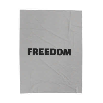 Cozy Freedom Velveteen Plush Blanket - Soft Throw, Minimalist Home Decor, Perfect for Gifts, Relaxation, and Cozy Nights