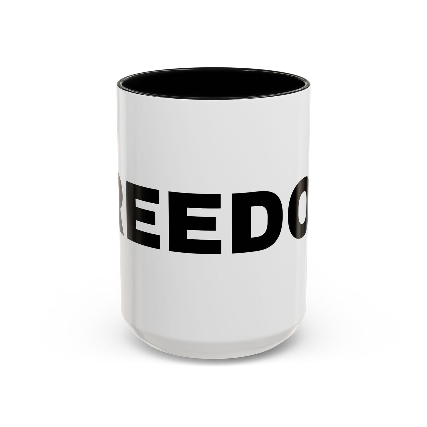 Freedom Accent Coffee Mug - Motivational Gift, Inspirational Cup, Office Mug, Custom Drinkware, Coffee Lover's Gift