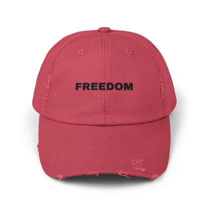 Freedom Distressed Cap - Casual Hat for Outdoor Adventures, Gifts for Friends, Festivals, Everyday Wear, Birthdays