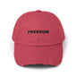 Freedom Distressed Cap - Casual Hat for Outdoor Adventures, Gifts for Friends, Festivals, Everyday Wear, Birthdays