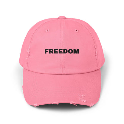 Freedom Distressed Cap - Casual Hat for Outdoor Adventures, Gifts for Friends, Festivals, Everyday Wear, Birthdays